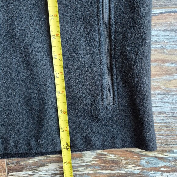 Ibex Zque Merino Wool Blend Full-Zip Outdoor Vest Zip-Pocket Black Made in USA - Picture 9 of 9